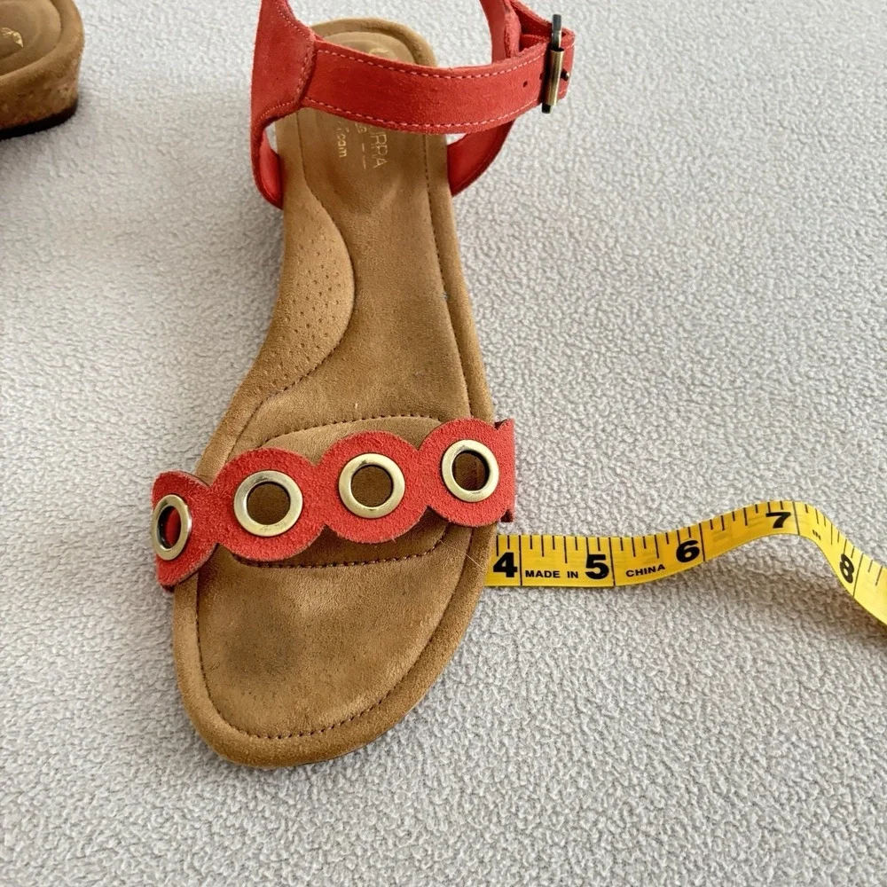 Kookaburra By Ugg Women Coral Ankle Strap Cork Wedge Grommet Sz 7.5 M Sandal